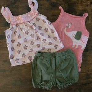 4/$60 sale — New carters elephant short set - 18M